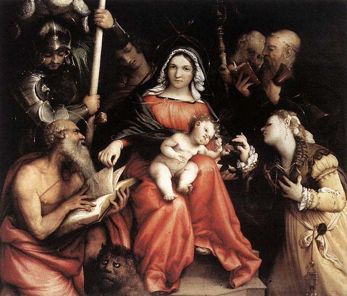 Lorenzo Lotto Mystic Marriage of St Catherine oil painting image
